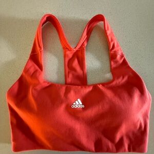 Adidas Orange Medium Support Sports Bra